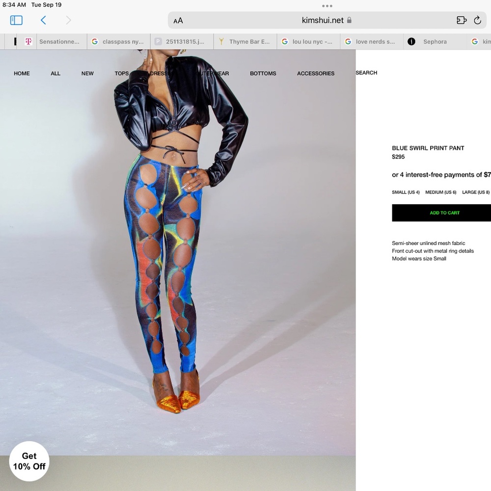 Kim Shui blue swirl pant